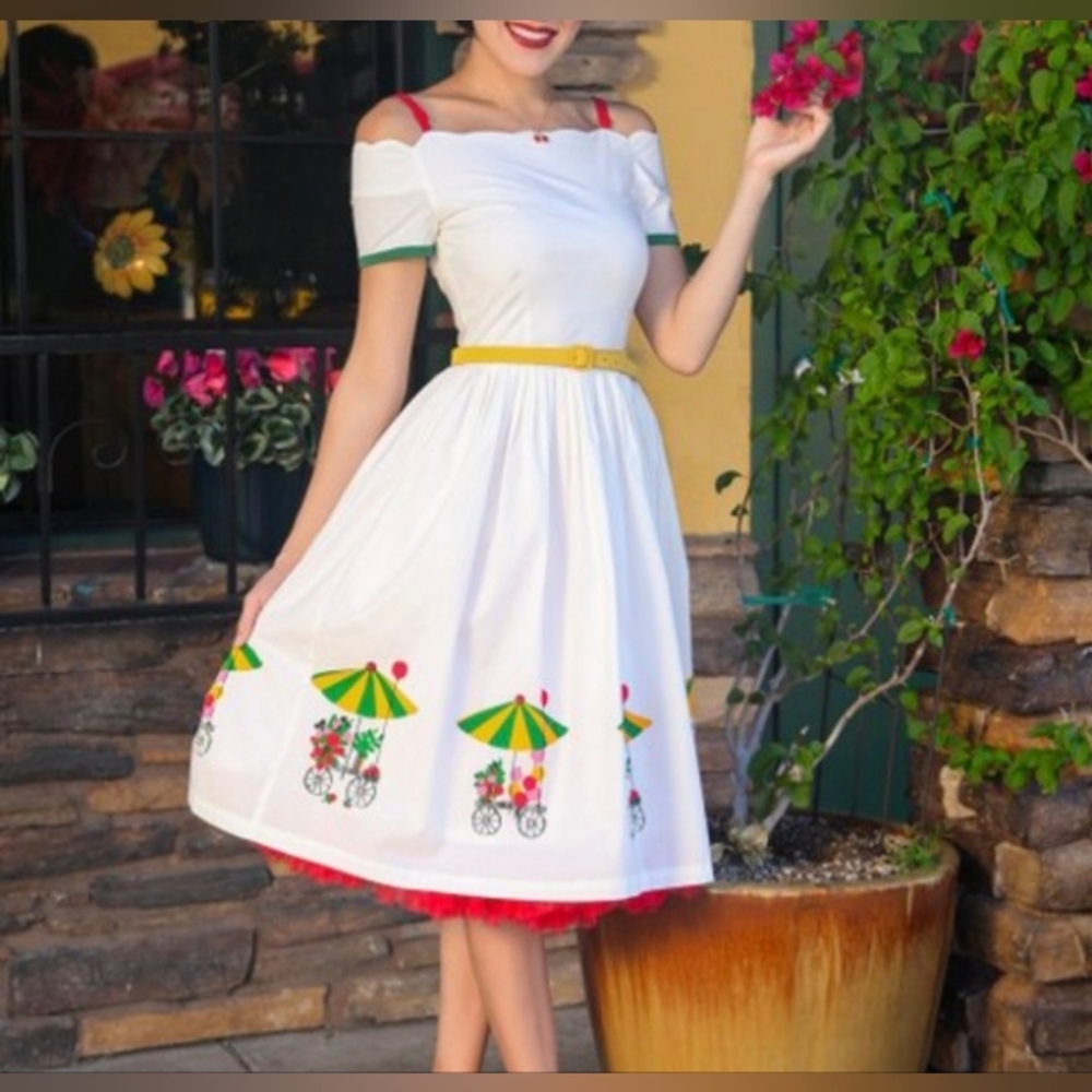 *RARE* Tatyana Flower Cart Vintage Retro Dress